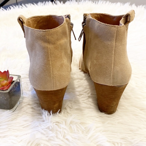 MADEWELL | Taupe Suede Heel Ankle booties women’s 9.5 - Picture 6 of 8